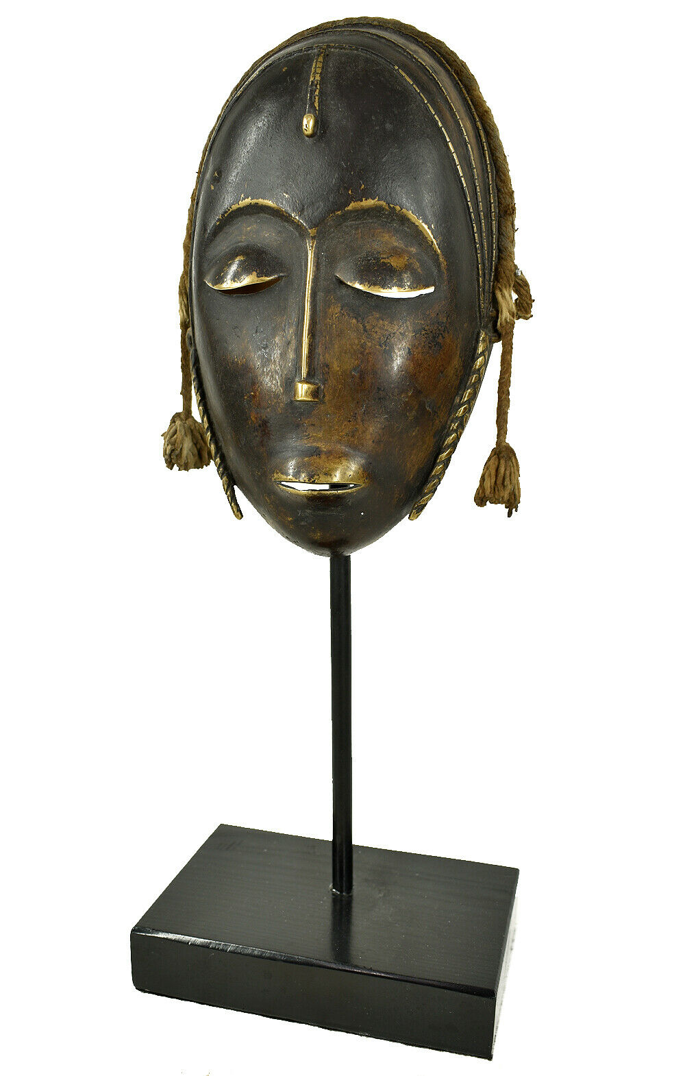 Dogon Bronze Cast Mask With Custom Stand Mali African