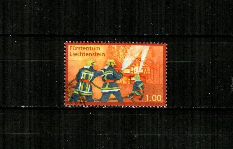 Liechtenstein Scott's 1406 ( 1v ) Volunteer Fire Fighters  F/vf Used ( 2008 ) #1