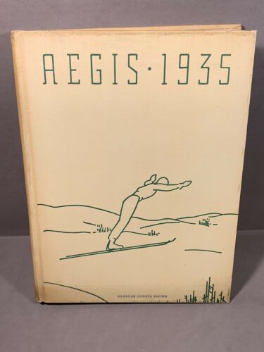 Scarce Original Vintage 1935 Dartmouth College Aegis Yearbook Fraternity Sports