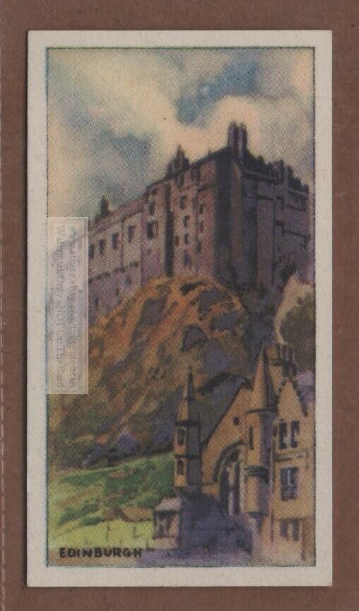 Edinburgh Castle Honours Of Scotland Crown Jewels 1930s Ad Trade Card