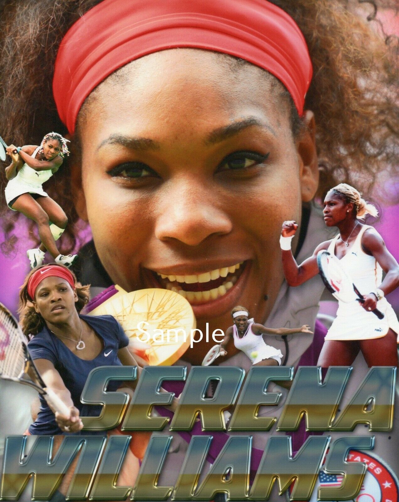 Serena Williams Celebrity Tennis Photo Picture Print Collage Sw1