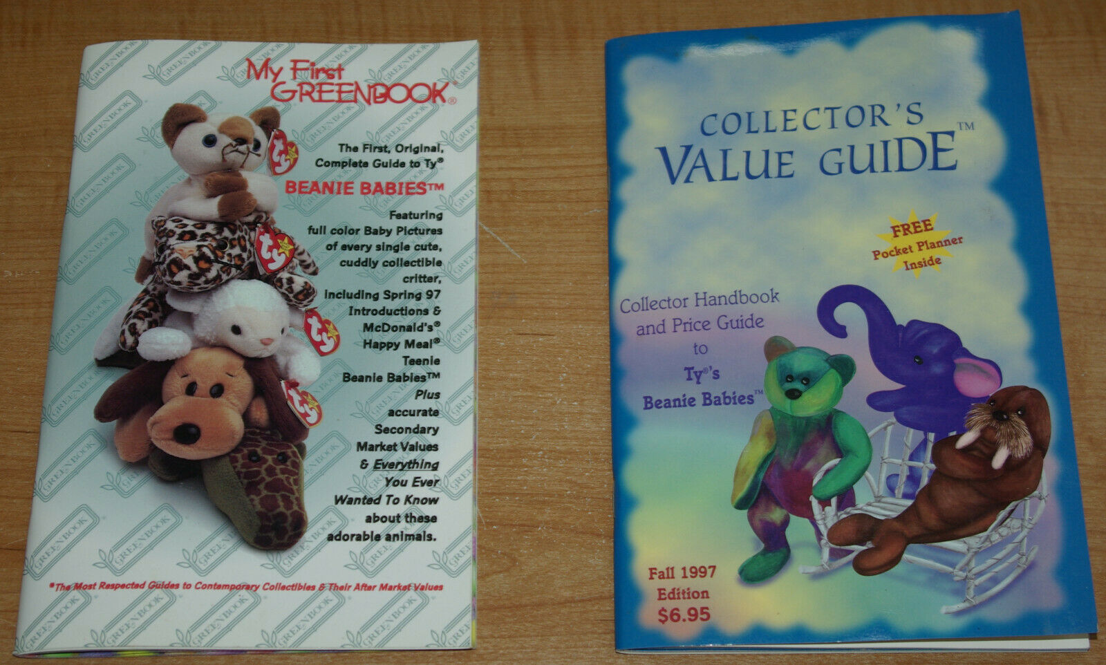 Vintage Beanie Babies Guides 1990's Collectors & 1st Greenbook Lot Of 2 Books