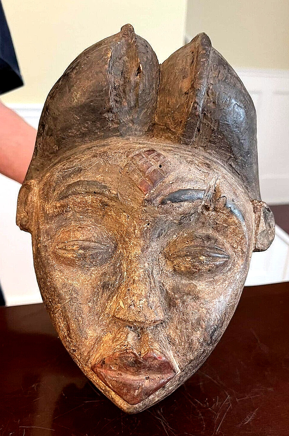Old African Wood Punu Mask - Congo - Early To Mid 20th Century