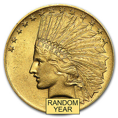 $10 Indian Gold Eagle Au (random Year) - Sku #4026