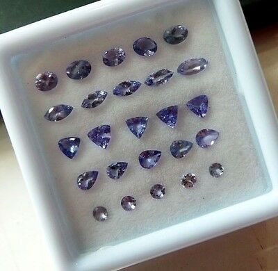 3 Cts+/25 Pcs Natural Tanzanite Wholesale Lot Top Quality Mix Faceted Gemstone
