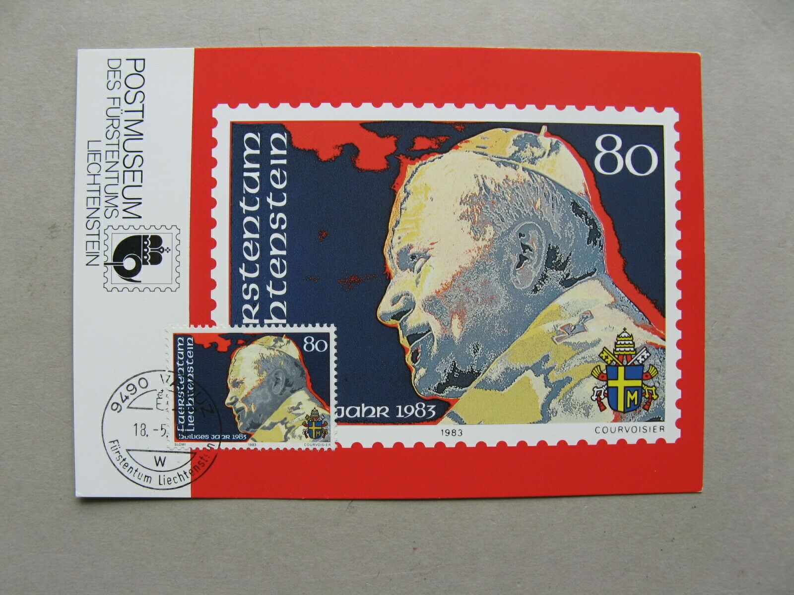 Liechtenstein, Maxi Card Maximumcard 1984, Pope John Paul Ii