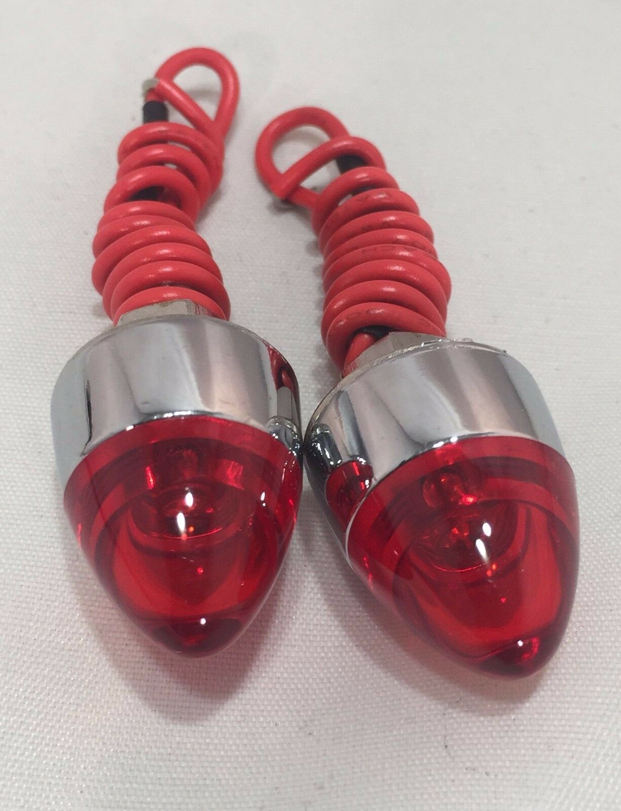 Pair Red Led Bullet License Plate Bolts Fasteners For Cars & Trucks