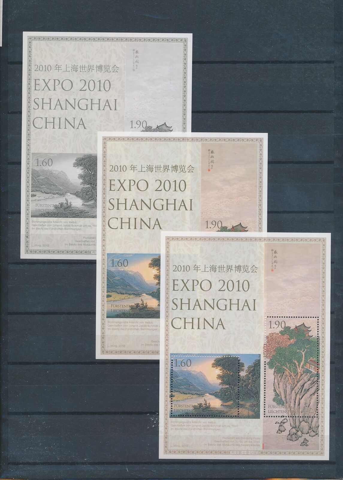 Xc89912 Liechtenstein 2010 Shanghai Expo Paintings Sheets Xxl Mnh