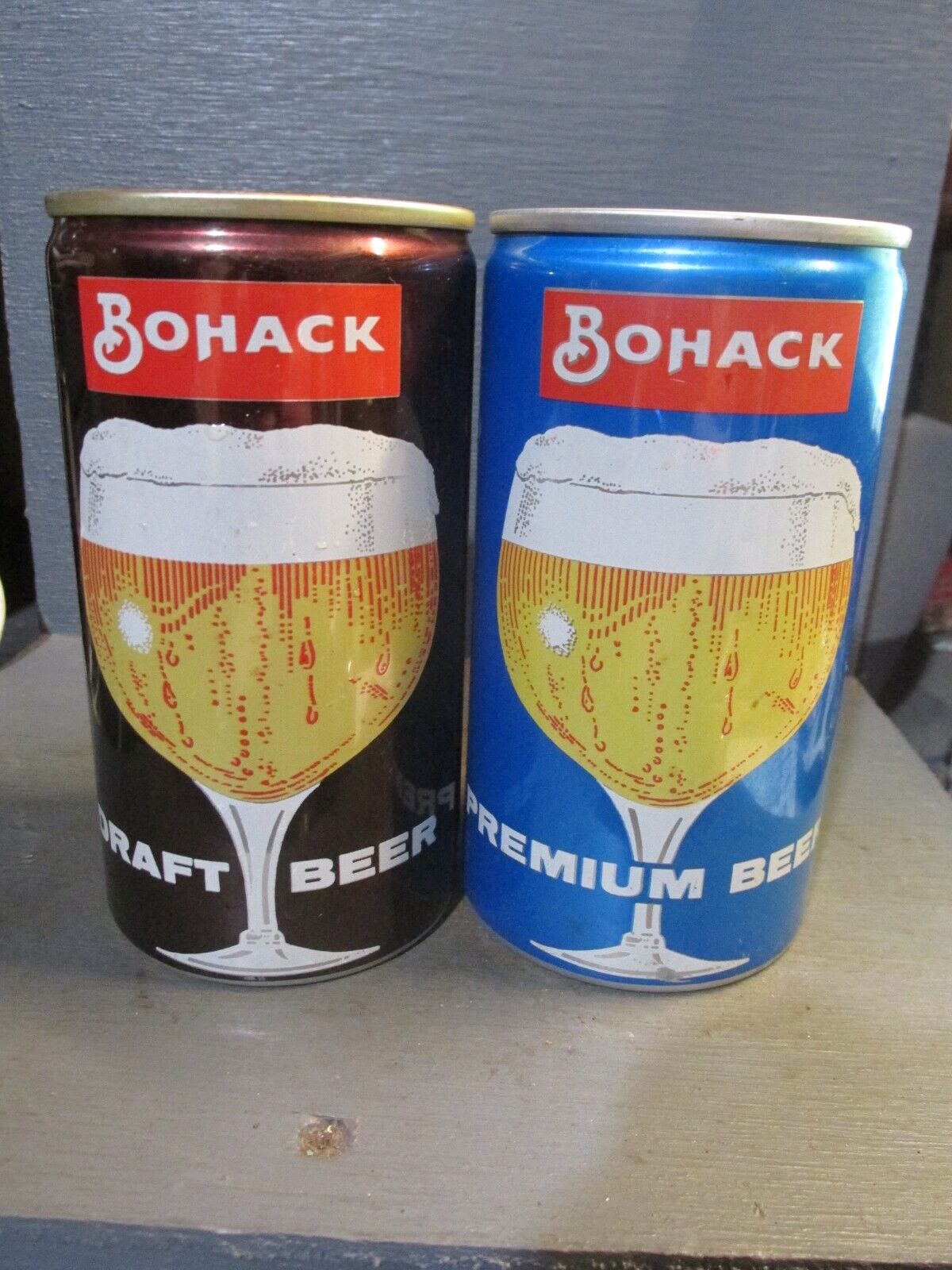Bohack Draft & Premium Aluminum Beer Cans       -[empty Cans, Read Desc.]-