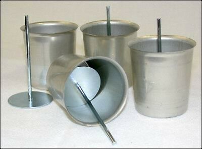 Seamless Metal Votive Candle Molds And Votive Wick Pins (lot Of 12 Each)