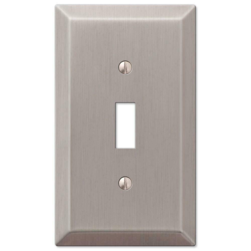 Electrical Switchplate Outlet Cover Century Brushed Nickel Single Double Triple