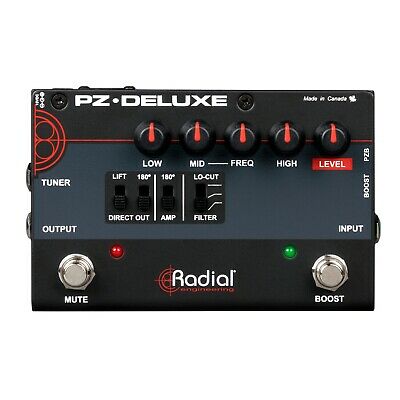 Radial Tonebone Pz-deluxe Acoustic Preamp Di Direct Box Guitar Bass Mandolin Etc