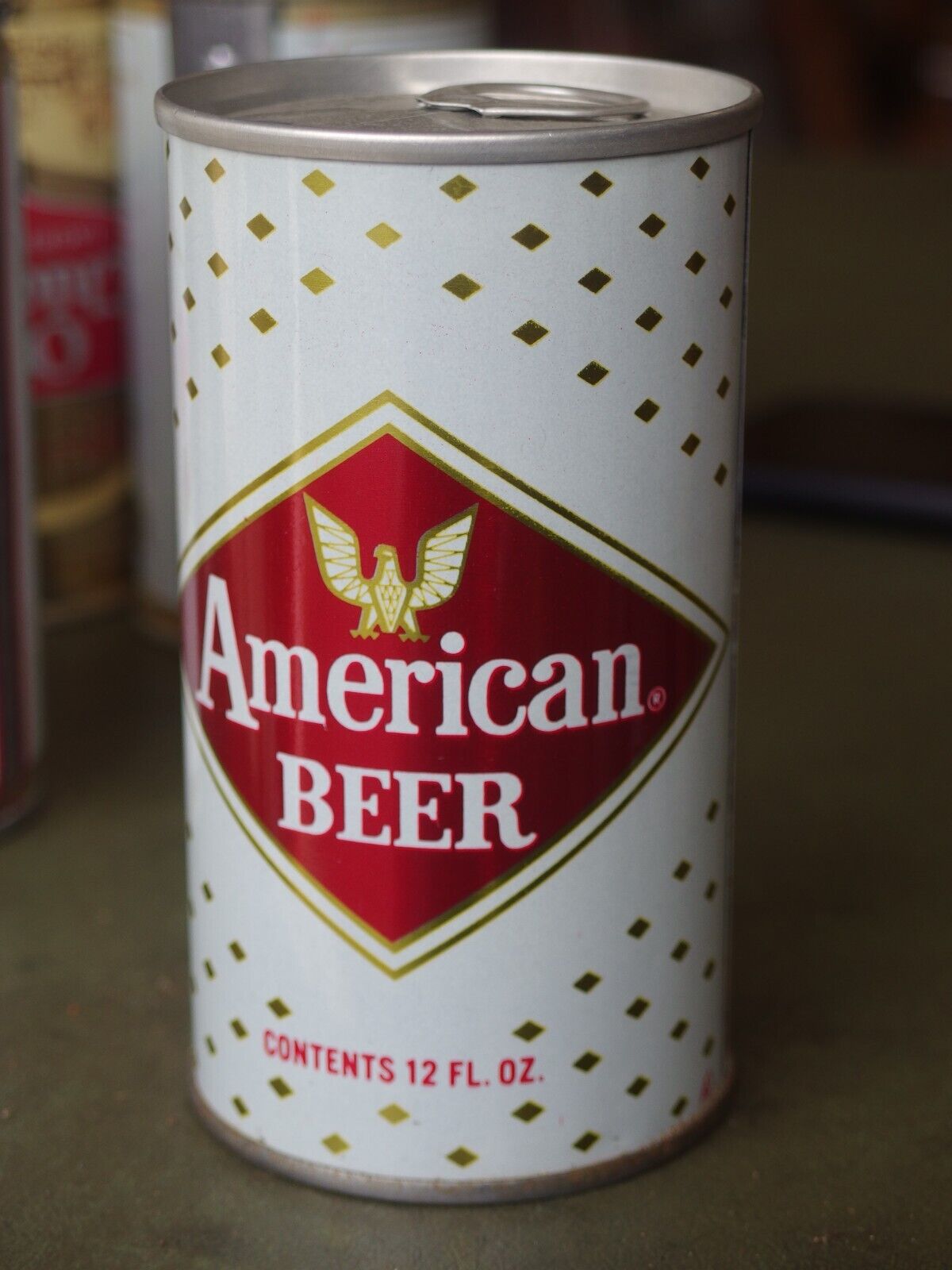 American Beer Ss Can With An Eagle, Pittsburgh Brewing Co., Bottom Opened Empty