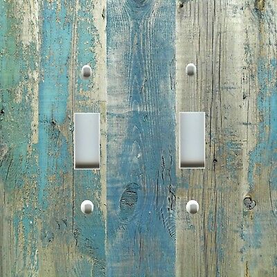 Light Switch Plate Cover ~ Beach Aged Wood Image Blue Ii ~ Coastal Home Decor