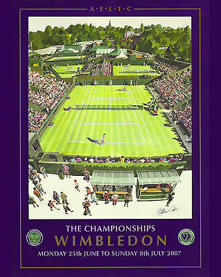 2007 Wimbledon Tennis Tournament  Ad Poster, 8x10 Color Photo