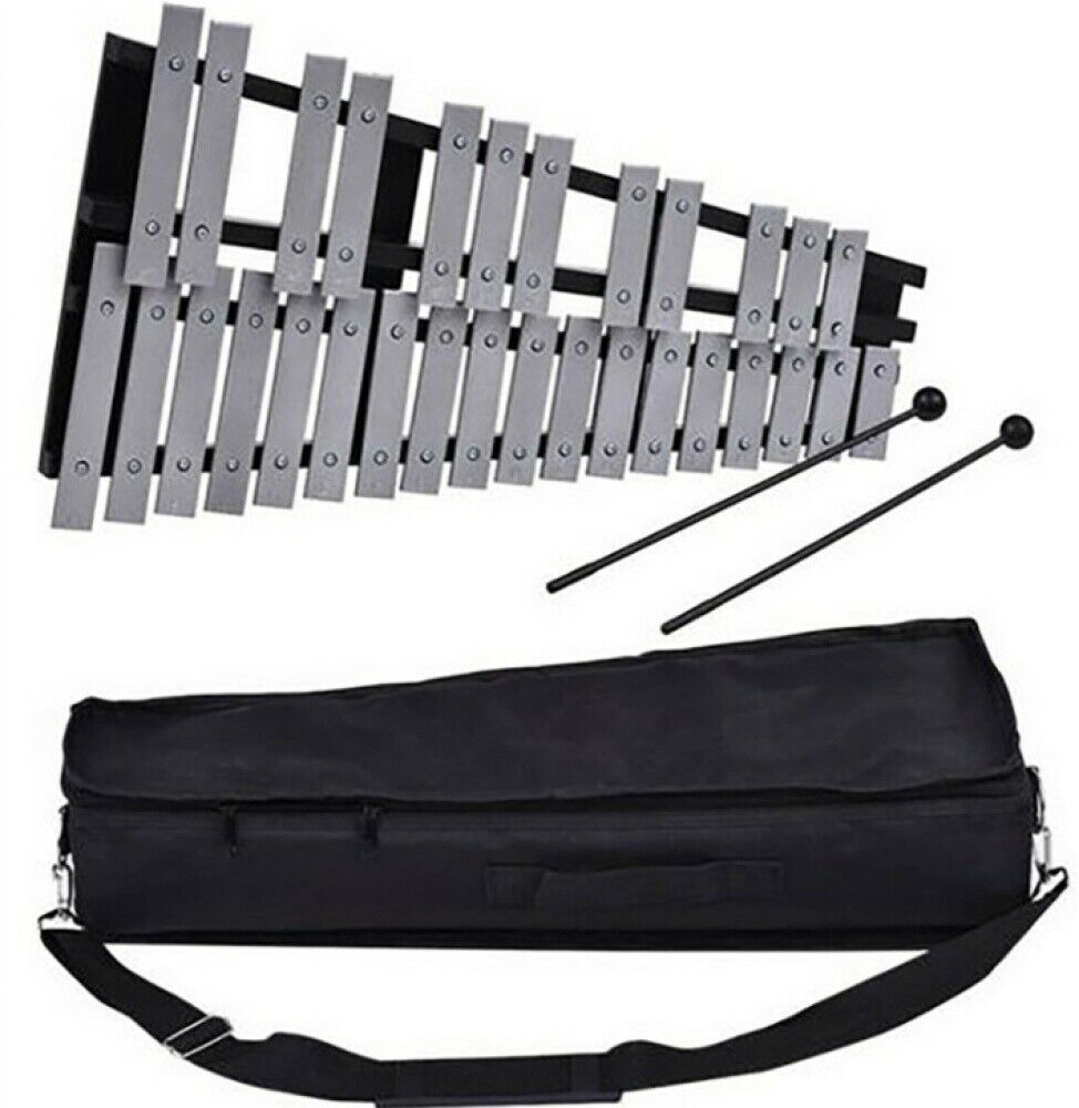 30 Note Foldable Glockenspiel Xylophone Music Children Home Play With Bag