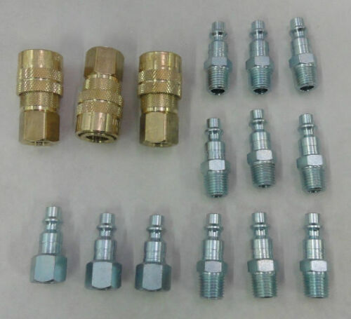 15 Pack Milton 715 728 727 Air Hose Couplers M Style 1/4" Plugs Fittings Nipples