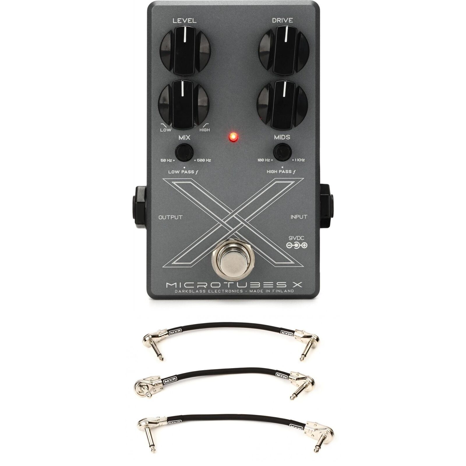 Darkglass Microtubes X Bass Preamp Pedal With 3 Patch Cables