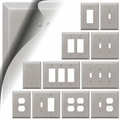 Oversized Brushed Nickel Switch Plate Cover Toggle Rocker Outlet Large Wallplate