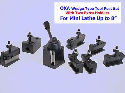 Oxa Wedgetype Toolpost  Mini Lathe Up To 8" Withtwo Extra Holders