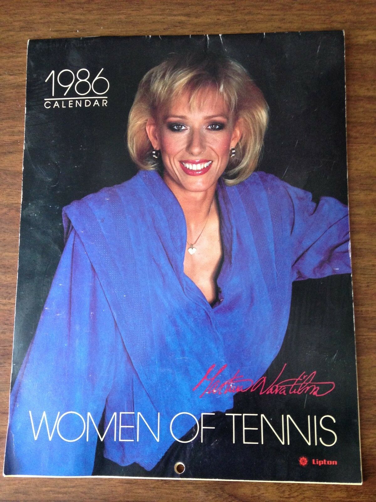 Tennis Calendar Women Of Tennis 1986.  On The Cover Is Martina Navratilova + 12.