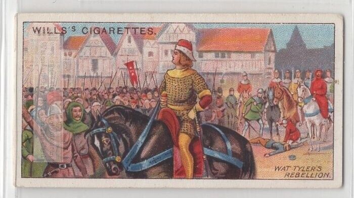 Peasants' Revolt Wat Tyler's Rebellion Great Rising England 100+ Y/o Trade Card
