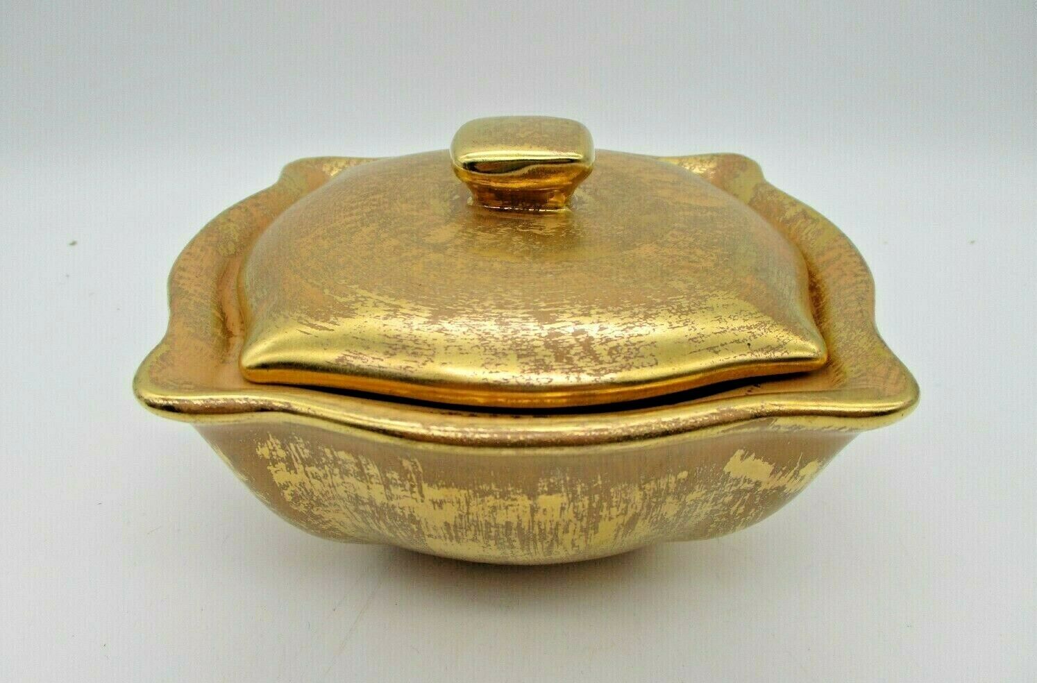 Stangl Pottery "granada Gold" Covered Candy Dish W/lid 1964-1978 #3676 Nj Usa