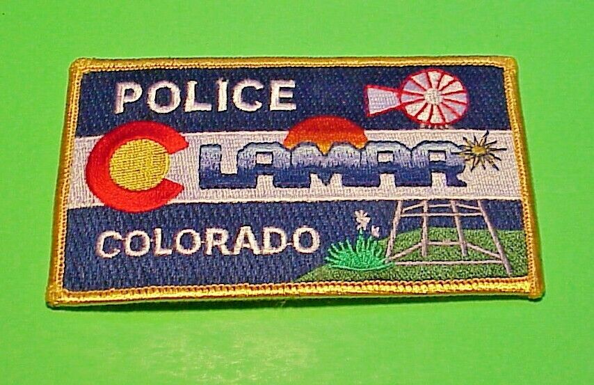 Lamar  Colorado Co  2 1/2 X 4 1/4"  Police Patch  Free Shipping!!!