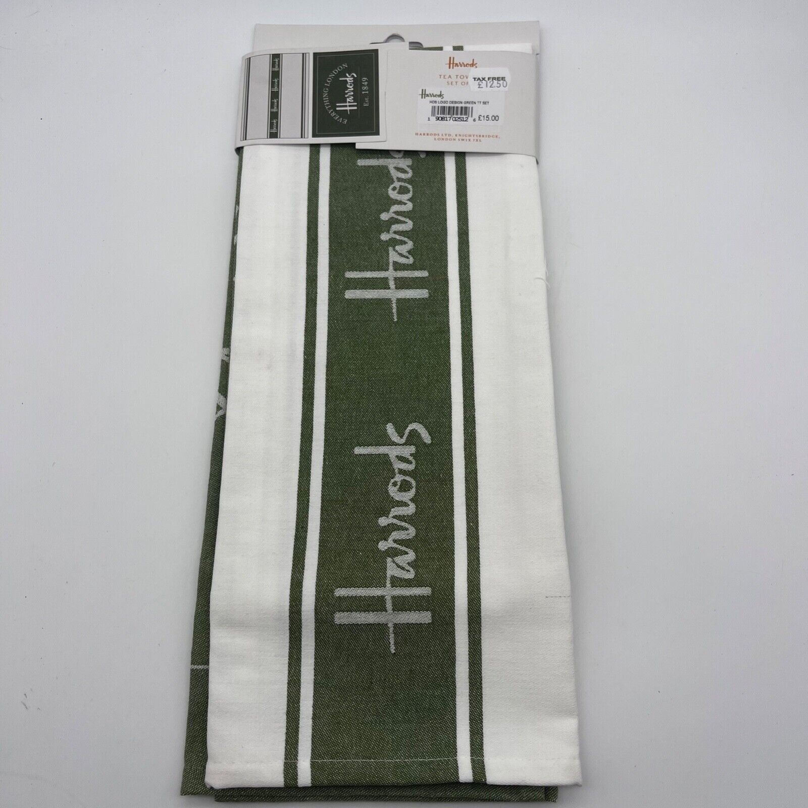 Harrolds Everything London Buckingham Palace Green Tea Towel Set Of 2