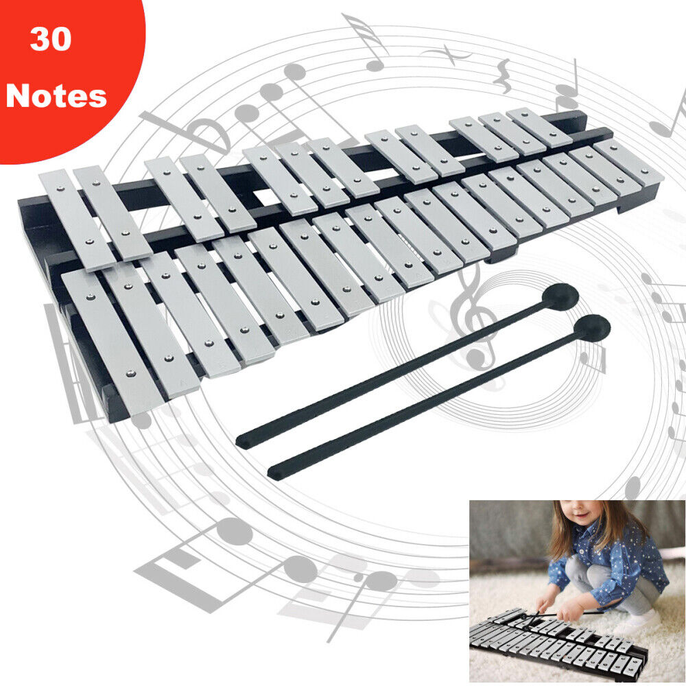 30 Notes Foldable Glockenspiel Vibraphone Percussion Instrument W/bag+2 X Sticks