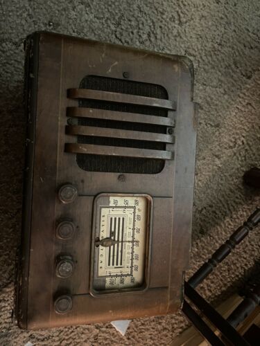Sears Roebuck Co Silveryone Antique Police Band Scanner Radio