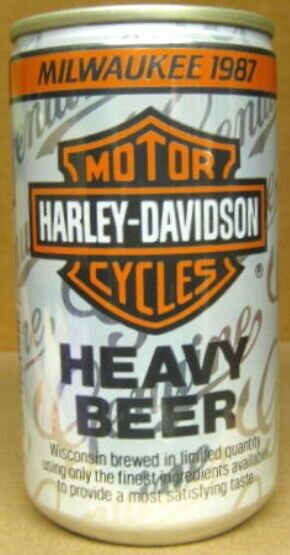 Harley-davidson Motorcycles Beer Can Milwaukee 1987 Huber, Monroe Wisconsin 1/1+
