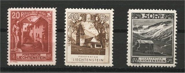 Liechtenstein, 3 Stamps 1930, All Never Hinged!