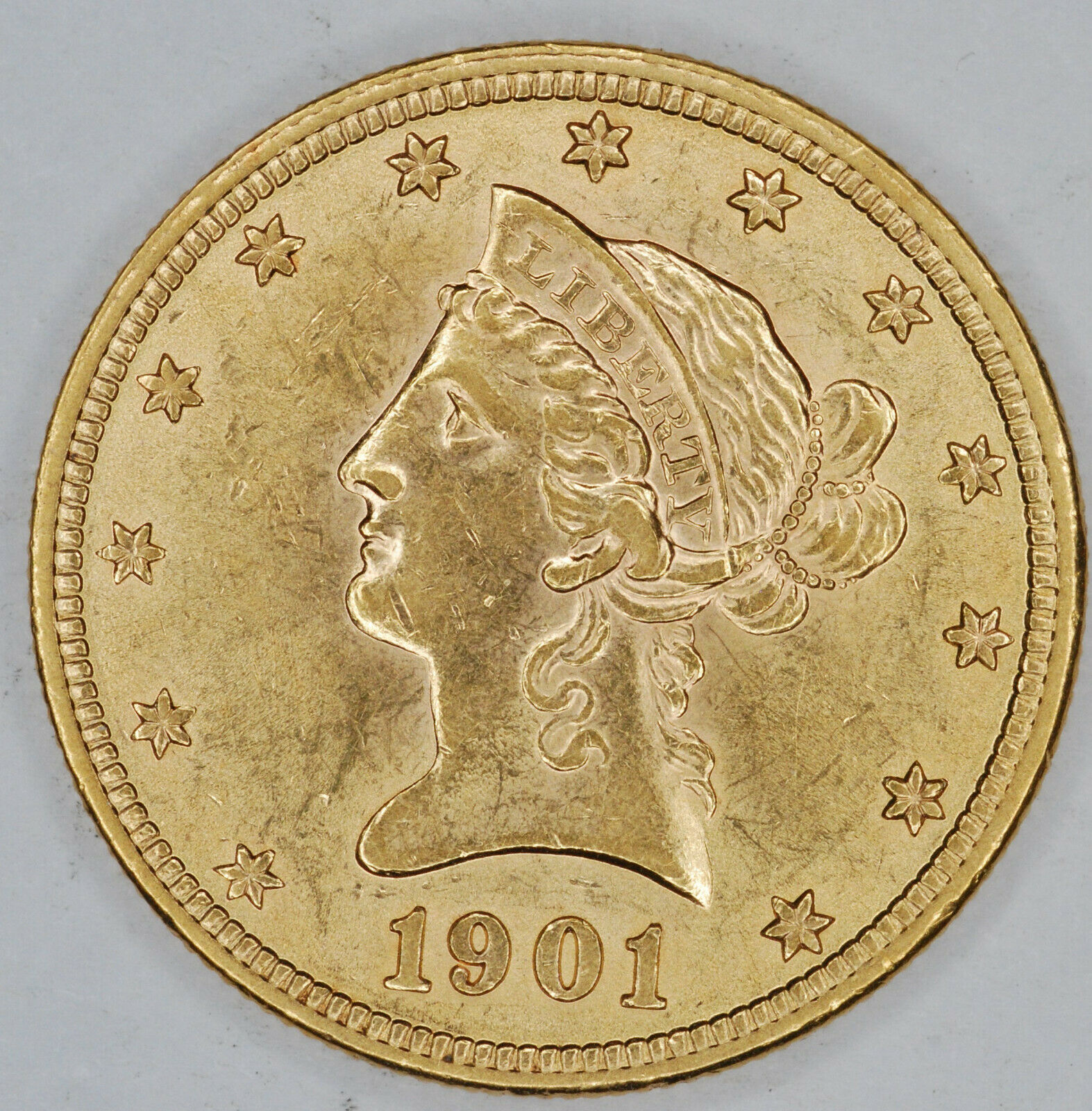 1901 Ten Dollar (10$) Coronet Head Gold Eagle