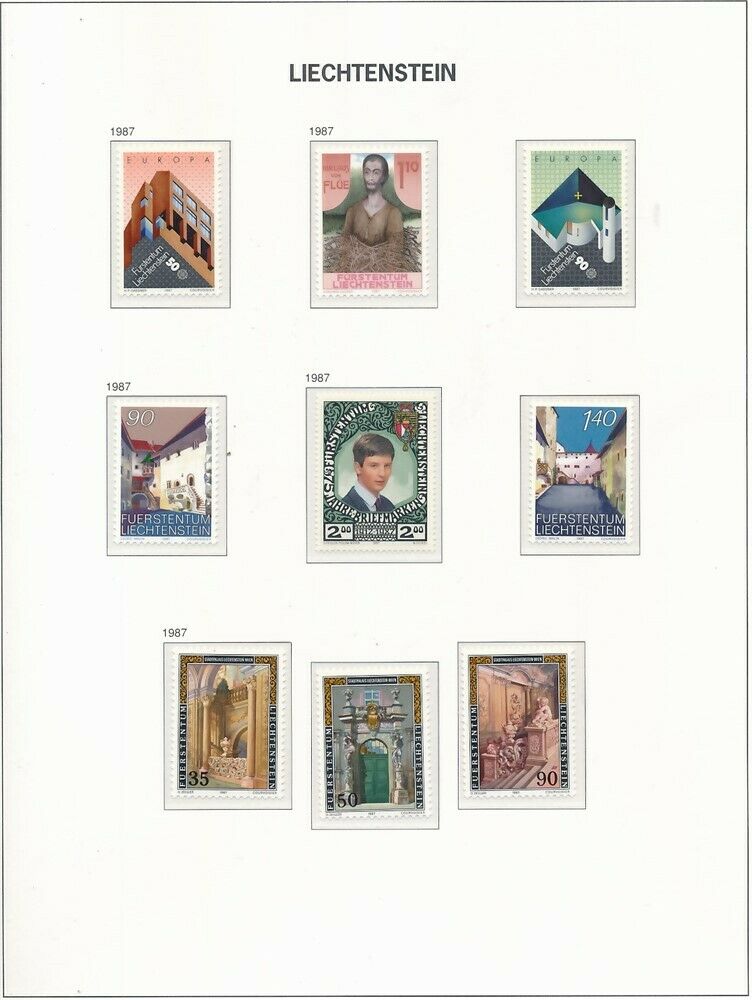 D194877 Liechtenstein 1987 Nice Selection Of Mnh Stamps