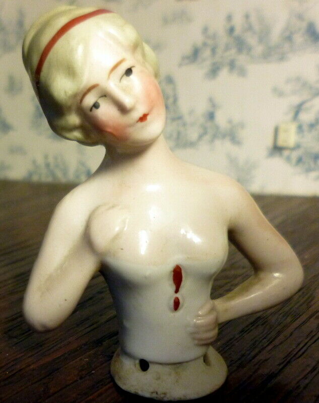 Vintage 1920s German Porcelain Half Doll