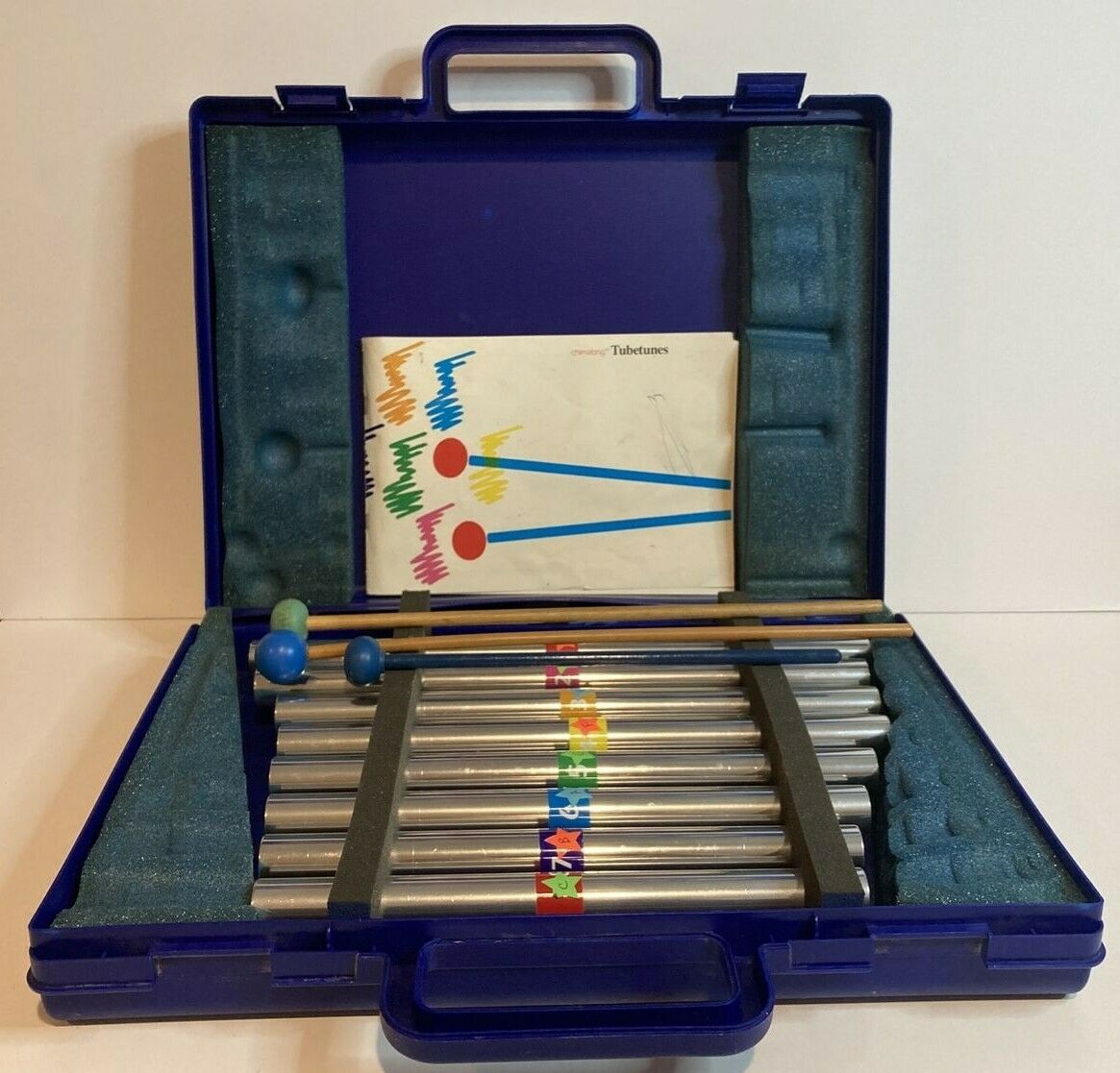 Vintage 1986 Chimalong Xylophone Tubetunes Woodstock Percussion With Case
