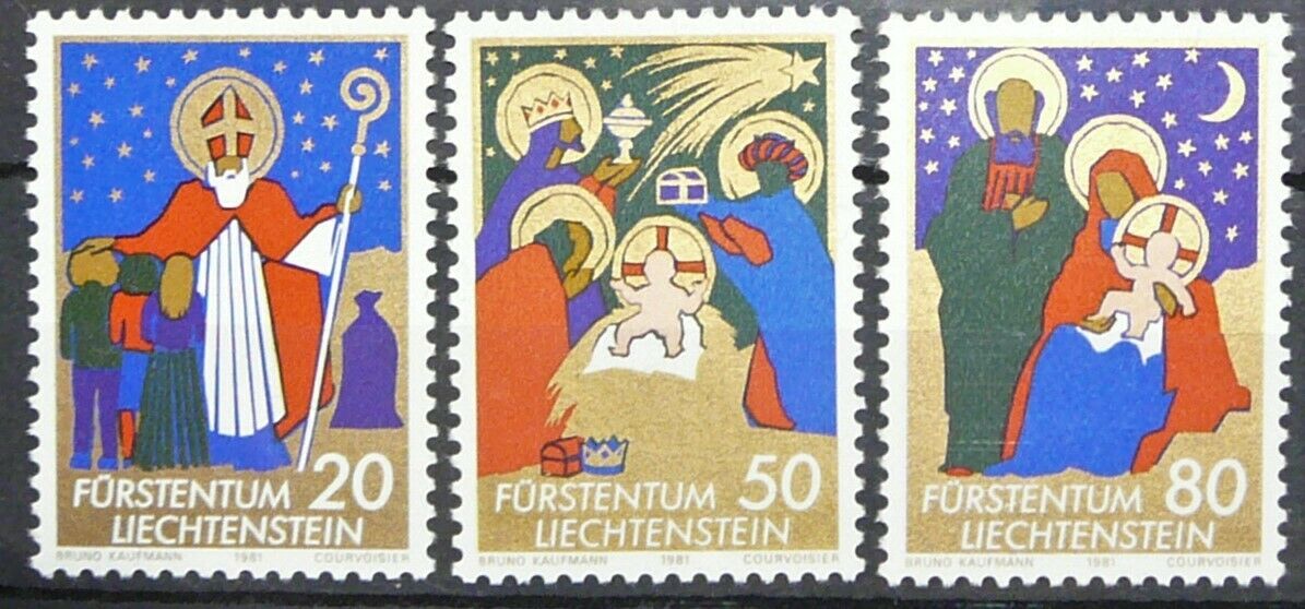 Liechtenstein Stamps - Christmas_1981 - Mnh.