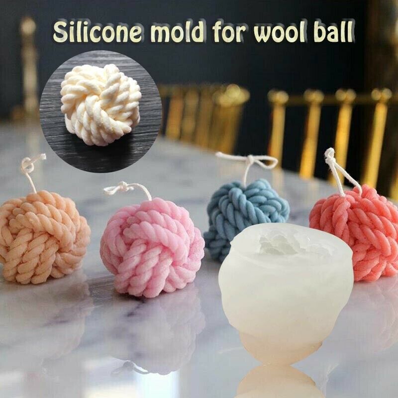 3d Yarn Ball Shape Candles Mould Soap Aromatherapy Candle Making Tool Wax Mold