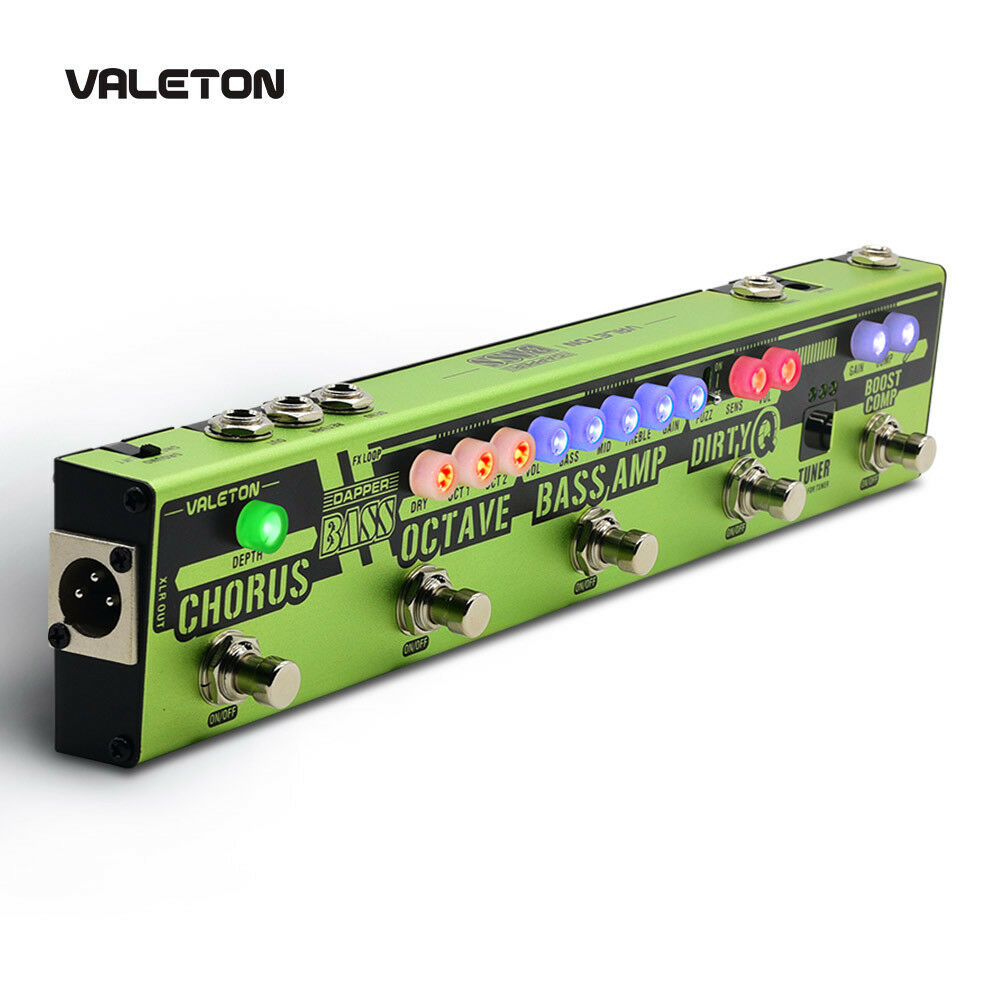 Valeton Dapper Bass Guitar Multi Effects Pedal Strip Bass Tuner Chorus Octaver