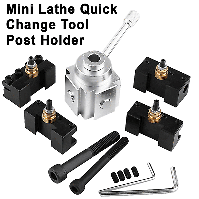 1/4"-1/2" Mini Lathe  Tool Post Diy Metal  Holder Milling Turning