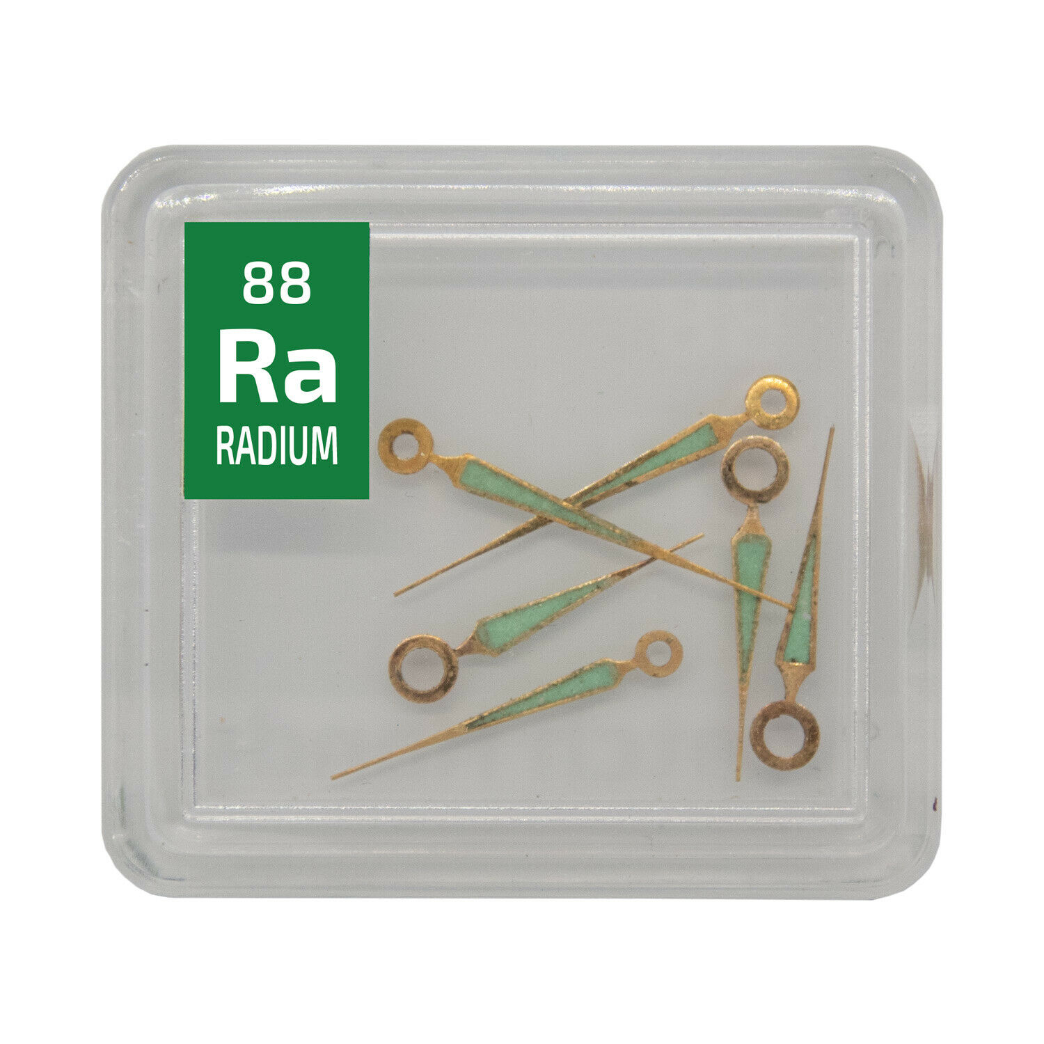 6 X Radium Watch Hands Check Source Ra Element Sample In Periodic Element Tile
