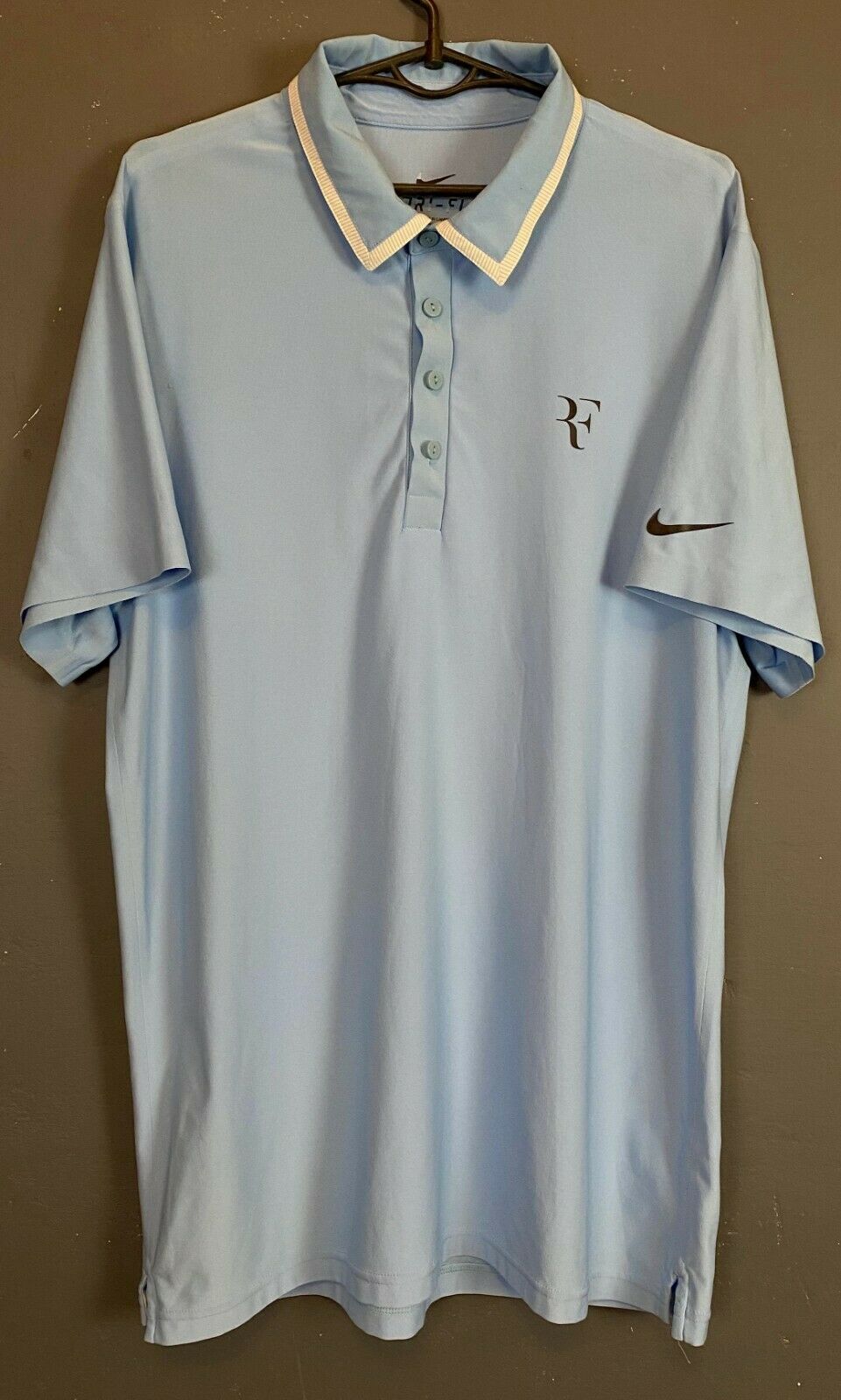 Men's Nike Victory Rf Roger Federer Tennis Shirt Jersey Polo Golf Size S Small