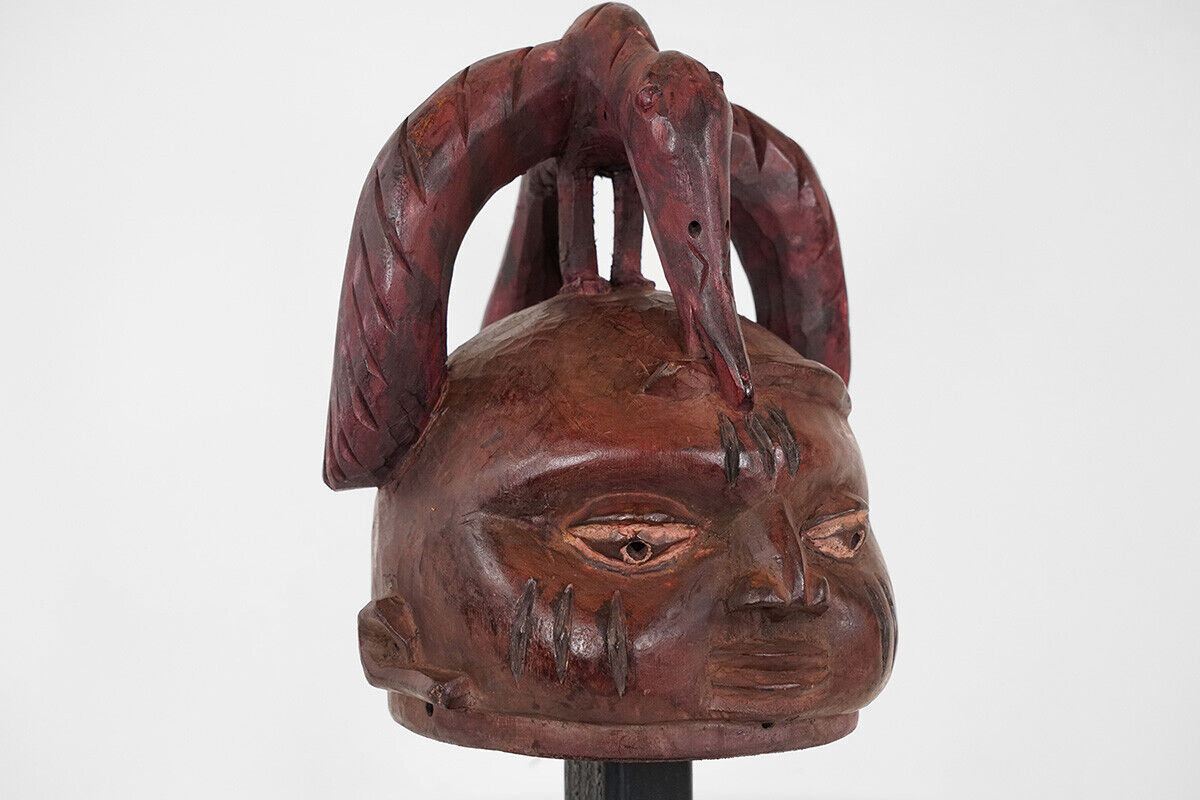 Beautiful Yoruba Gelede Mask 11" - Nigeria - African Art