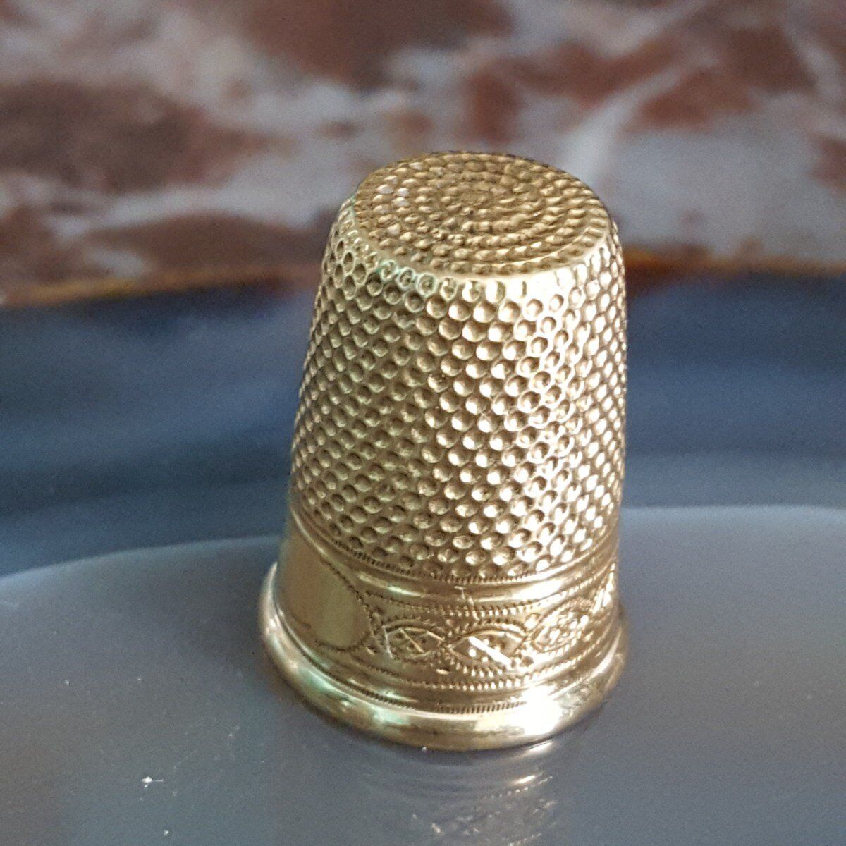 Antique French 18k 750 Gold Thimble Sewing Collectible Hallmarked 19th Century