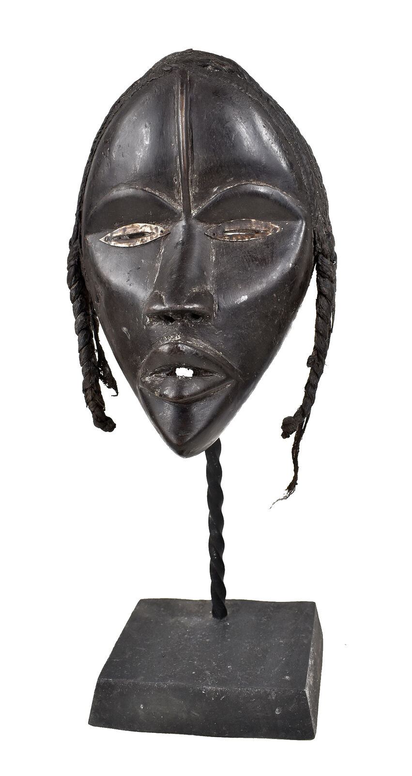 Dan Mask Deangle Braided Hair Custom Stand Liberia African Art